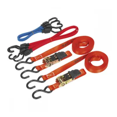 Sealey TD285SBD Ratchet Strap & Bungee Cord Set 6Pc