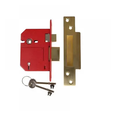 Union Y2200S-PL-3.0 Strongbolt 2200S Bs 5 Lever Mortice Sashlock Satin Brass 81Mm Visi