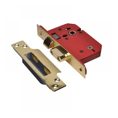 Union Y22WCS-PB-3.0 Strongbolt 22Wcs Mortice Bathroom Lock Polished Brass 81Mm 3In Visi