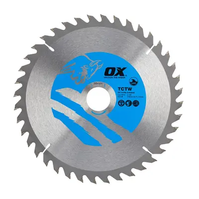 Ox Tools OX-TCTW-2163040 Ox Wood Cutting Circular Saw Blade 216/30Mm 40 Teeth Atb EA