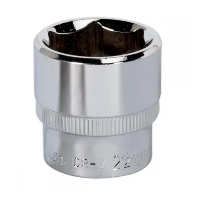 Sealey SP3822 Walldrive® Socket 22Mm 3/8inSq Drive Fully Polished