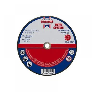 Faithfull Metal Cut Off Disc 355 X 2.8 X 25.4Mm