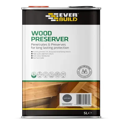 Everbuild Slate Grey Wood Preserver 5L