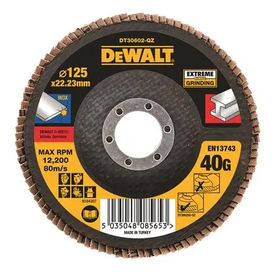 Dewalt DT30602-QZ Dt30602 Extreme Metal Flap Disc 125 X 22.2Mm X 40G