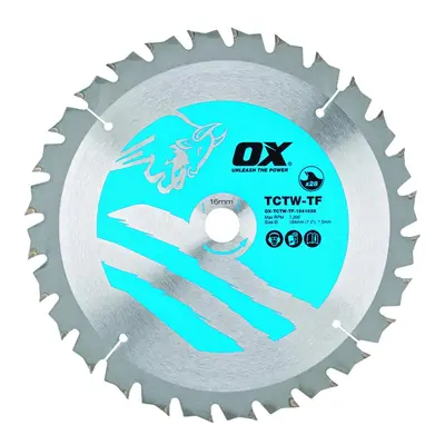 Ox Tools OX-TCTW-TF-1841628 Ox Wood Cutting Thin Kerf Circular Saw Blade 184/16Mm 28 Teeth Atb E