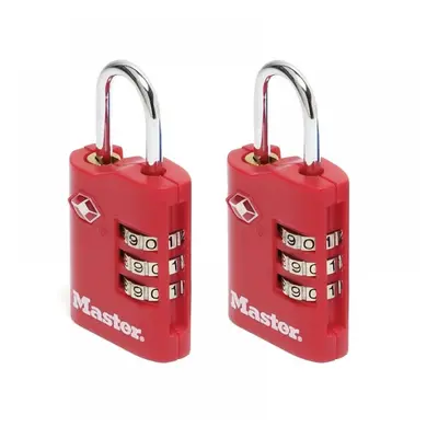 Master Lock 4686EURT Tsa 3-Digit Combination Zinc 30Mm Padlock X 2