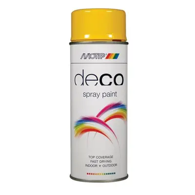 Motip® 01679 Deco Spray Paint High Gloss Ral 1021 Rapeseed Yellow 400Ml