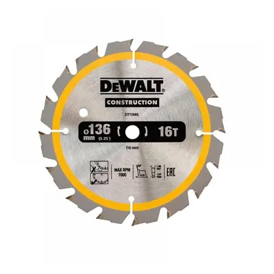 Dewalt DT1946-QZ Cordless Construction Trim Saw Blade 136 X 10Mm X 16T