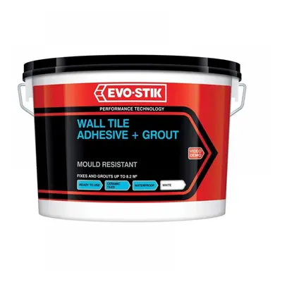 Evo-Stik 30812624 Mould Resistant Wall Tile Adhesive & Grout 5 Litre