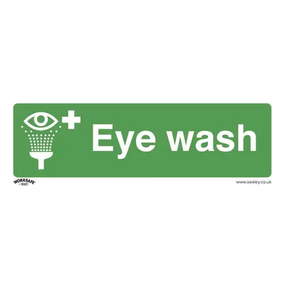 Sealey SS58V10 Safe Conditions Safety Sign - Eye Wash - Self-Adhesive Vinyl - Pack Of 10