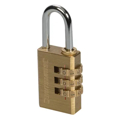 Silverline 744867 Combination Padlock Brass 3-Digit Each 1