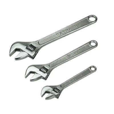 Sealey S0448 Adjustable Wrench Set 3Pc 150 200 & 250Mm