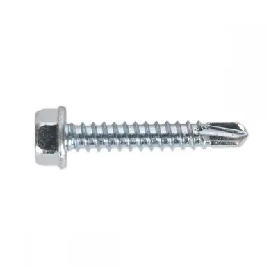 Sealey SDHX4225 Self-Drilling Screw 4.2 X 25Mm Hex Head Zinc Pack Of 100