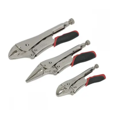 Sealey AK6863 Locking Pliers Set 3Pc Quick Release