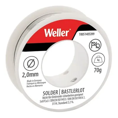 Weller T0051405399 Electronic Lead-Free Solder Sn97Cu3 2Mm 70G