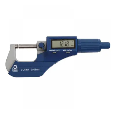 Moore & Wright MW200-01DBL Mw200-01Dbl Digital External Micrometer 0-25Mm/0-1In 0.001Mm/.00005In