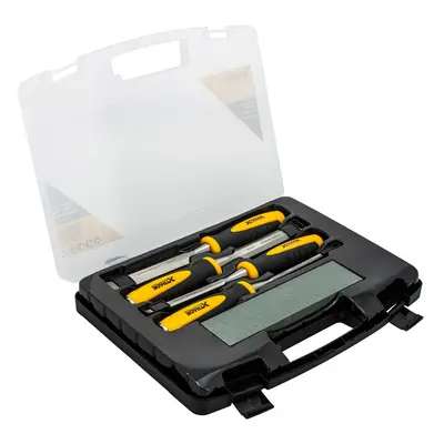 Xtrade X0900044 Chisel Set With Sharpening Stone (4 Piece)