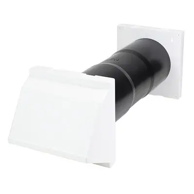 Timloc LOCACV7CWH Aerocore Through Wall Vent Set With Cowl And Baffle - White - Acv7Cwh 127 X 35