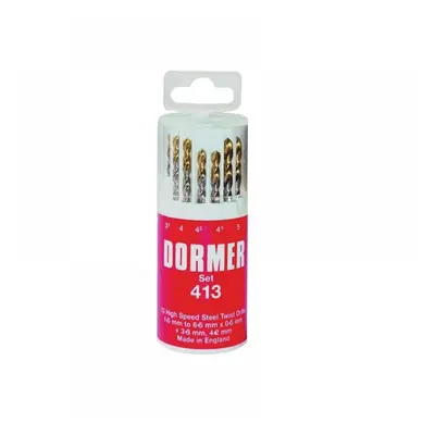 Dormer A094419 A094 No.419 Hss Tin Coated Drill Set Of 19 1.00Mm-10.00Mm X 0.5Mm