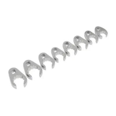 Sealey AK5981 Crowfts Foot Spanner Set 8Pc 1/2inSq Drive Metric