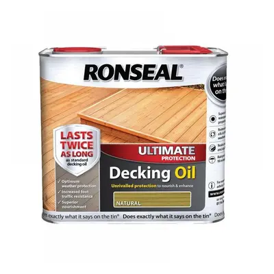 Ronseal 36933 Ultimate Protection Decking Oil Natural 2.5 Litre