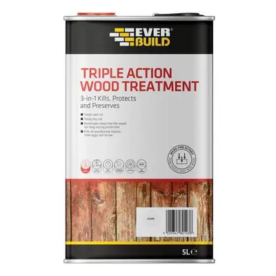 Everbuild Sika 483183 Triple Action Wood Treatment 1 Litre