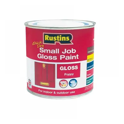 Rustins GPPOW250 Quick Dry Small Job Gloss Paint Poppy 250Ml