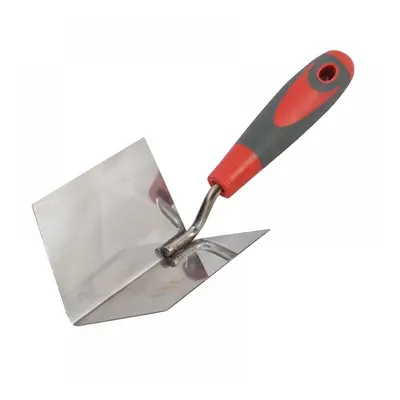 Faithfull 206154010 Internal Corner Trowel Stainless Steel Soft Grip Handle 4 X 3 X 3In