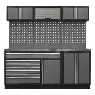 Sealey APMSSTACK11SS Superline Pro® 2.04M Storage System - Stainless Steel Worktop