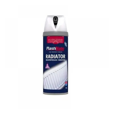 Plastikote 026102 Twist & Spray Radiator Satin White 400Ml