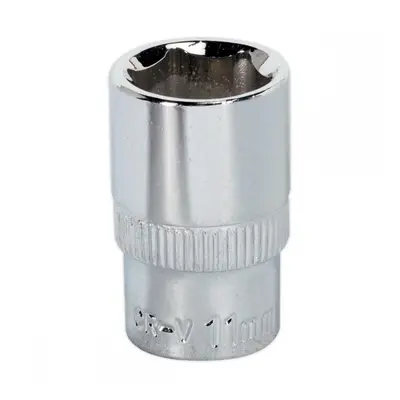 Sealey SP1411 Walldrive® Socket 11Mm 1/4inSq Drive Fully Polished