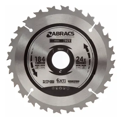 Abracs Tct18424 Tct Circular Saw Blade For Wood 184 X 30Mm X 24T