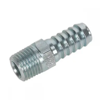 Sealey AC09 Screwed Tailpiece Male 1/4inBspt - 3/8in Hose Pack Of 5