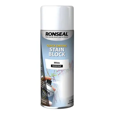 Ronseal 35103 Quick Drying Stain Block Aerosol White 400Ml