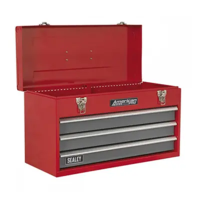 Sealey AP9243BB Tool Chest 3 Drawer Portable With Ball-Bearing Slides - Red/Grey