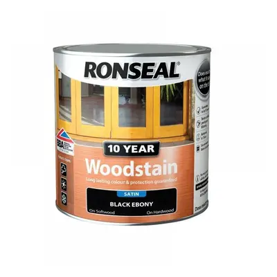 Ronseal 38684 10 Year Woodstain Ebony 750Ml