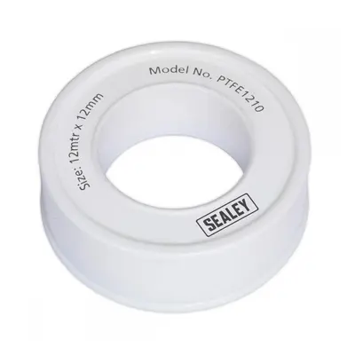 Sealey PTFE1210 Ptfe Thread Sealing Tape 12Mm X 12M Pack Of 10