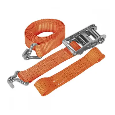 Sealey TDRWA Car Transporter Ratchet Strap 50Mm X 3M Alloy Wheel - Single 5000Kg Breaking Streng