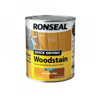 Ronseal 34572 Quick Drying Woodstain Satin Natural Pine 750Ml