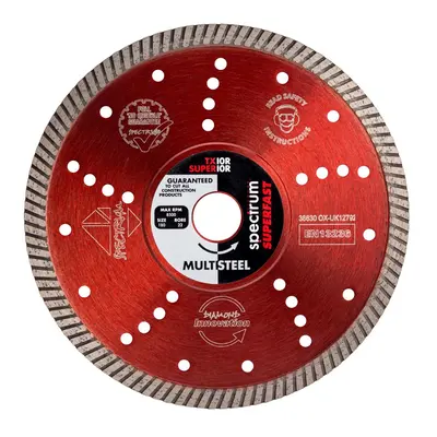 Ox Tools TX10R-180/22 Spectrum Superior Turbo Dia Blade - Multi-Steel - 180/22.23Mm EA