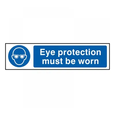 Scan 5001 Eye Protection Must Be Worn - Pvc Sign 200 X 50Mm