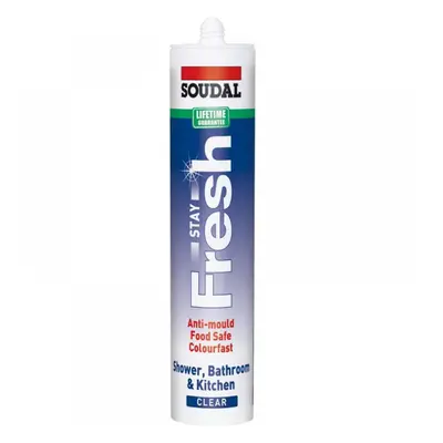 Soudal Stay Fresh Neutral Anti-Mould Silicone Clear 300Ml cartridge 6