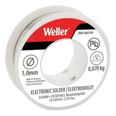 Weller T0051405199 Electronic Lead-Free Solder Sn100Ni100+ 1Mm 70G