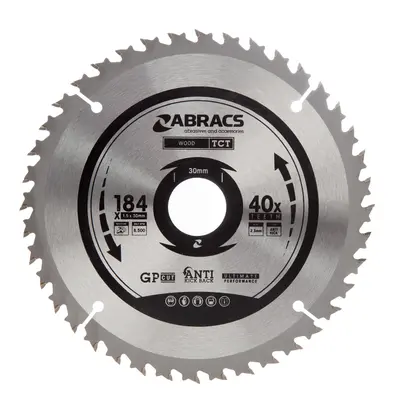 Abracs Tct18440 Tct Circular Saw Blade For Wood 184 X 30Mm X 40T