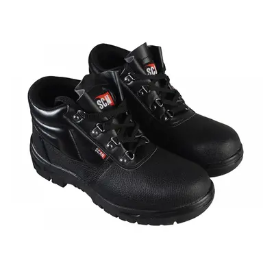 Scan JC-B917 4 D-Ring Chukka Safety Boots Black Uk 7 Eur 41