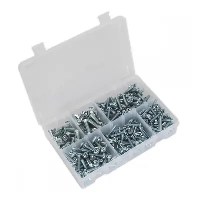 Sealey AB054MS Machine (Body) Screw Assortment 264Pc M5-M8 Countersunk & Pan Head Pozi - Metric