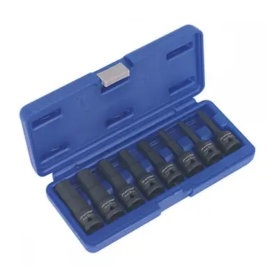 Sealey AK5601 Impact Hex Socket Bit Set 8Pc 1/2inSq Drive