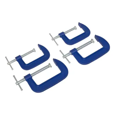 Sealey AK6003SET G-Clamp Set 75Mm & 100Mm - 4Pc