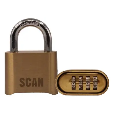 Scan ZA116-1 Brass Combination Padlock 50Mm