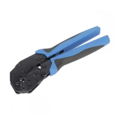 Sealey AK3863 Ratchet Crimping Tool Angled Head Insulated Terminals